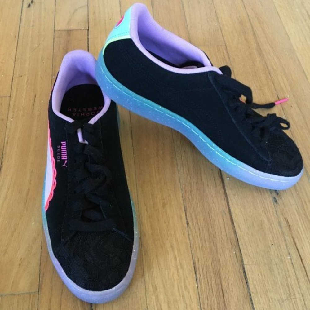 NWOT Sophia Webster Fiery Coral Suede Sneakers